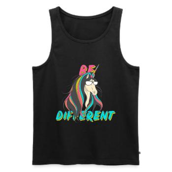 Fête de nerds de la licorne Be Different - Débardeur bio Premium Homme - noir - Devant - Michal (187cm)
