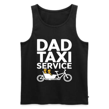 Dad Taxi Service Cargo Bike Dad - Men's Premium Organic Tank Top - black - Front - AI Model Male 178 light (178cm)
