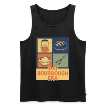 Sourdough Bread Baking Baker My Sourdough Era - Men's Premium Organic Tank Top - black - Front - AI Model Male 178 light (178cm)