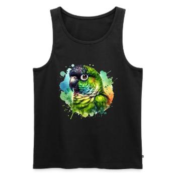 Nandaysittich Motiv - Männer Premium Bio Tank Top - Schwarz - Vorne - Michal (187cm)