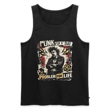 Punk Pour Un Jour - Débardeur bio Premium Homme - noir - Devant - AI Model Male 178 light (178cm)