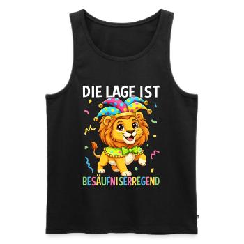 Die Lage Ist Besäufniserregend - Männer Premium Bio Tank Top - Schwarz - Vorne - Michal (187cm)