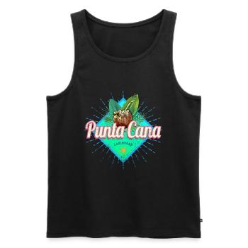 Punta Cana Caribbean in the Dominican Republic - Men's Premium Organic Tank Top - black - Front - AI Model Male 178 light (178cm)