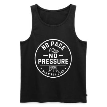 No Pace No Pressure - Men's Premium Organic Tank Top - black - Front - AI Model Male 178 light (178cm)