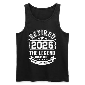 Retired 2026 Funny Retired Graphic Men Retirement - Men's Premium Organic Tank Top - black - Front - AI Model Male 178 light (178cm)