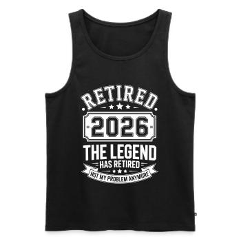 Retired 2026 Funny Retired Graphic Men Retirement - Men's Premium Organic Tank Top - black - Front - AI Model Male 178 light (178cm)