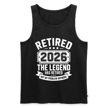 Retired 2026 Funny Retired Graphic Men Retirement - Débardeur bio Premium Homme - noir - Devant - Michal (187cm)
