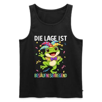 Die Lage Ist Besäufniserregend - Männer Premium Bio Tank Top - Schwarz - Vorne - Michal (187cm)