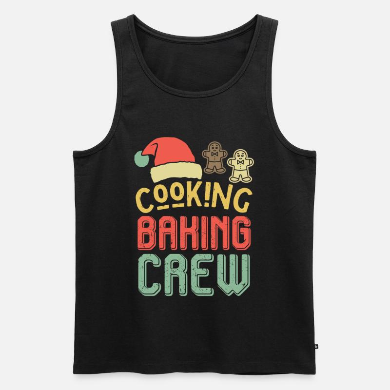 Weihnachts-Backcrew – Cooking Baking Crew - Männer Premium Bio Tank Top - Schwarz