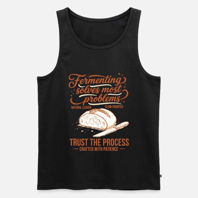sourdough Fermenting Solves Problems - Men's Premium Organic Tank Top - black