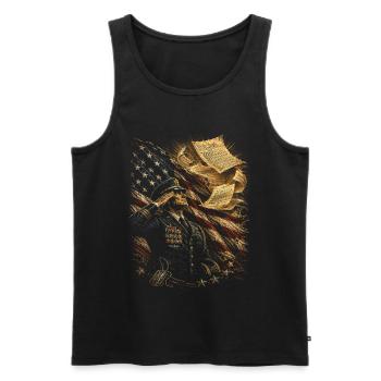 Jour des anciens combattants pour les démocrates - Débardeur bio Premium Homme - noir - Devant - AI Model Male 178 light (178cm)