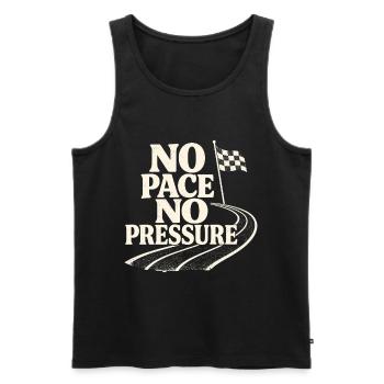 No Pace No Pressure - Men's Premium Organic Tank Top - black - Front - AI Model Male 178 light (178cm)