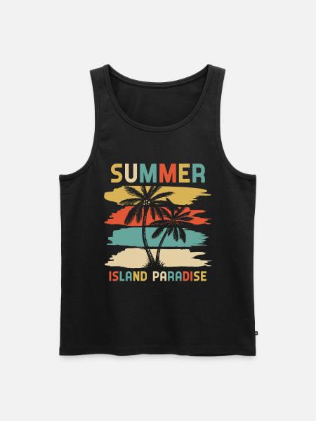 Summer Island Paradise Reisefieber - Männer Premium Bio Tank Top - Schwarz