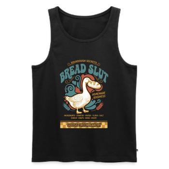Sourdough funny pun Baking Baker Bread Making - Men's Premium Organic Tank Top - black - Front - AI Model Male 178 light (178cm)