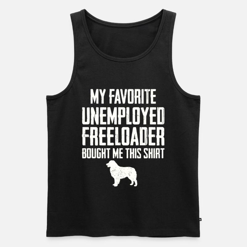 Lustiger Australian Shepherd Schmarotzer - Männer Premium Bio Tank Top - Schwarz