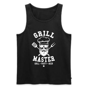 GRILL MASTER GRILL BIÈRE DE FÊTE Skull - Débardeur bio Premium Homme - noir - Devant - Michal (187cm)