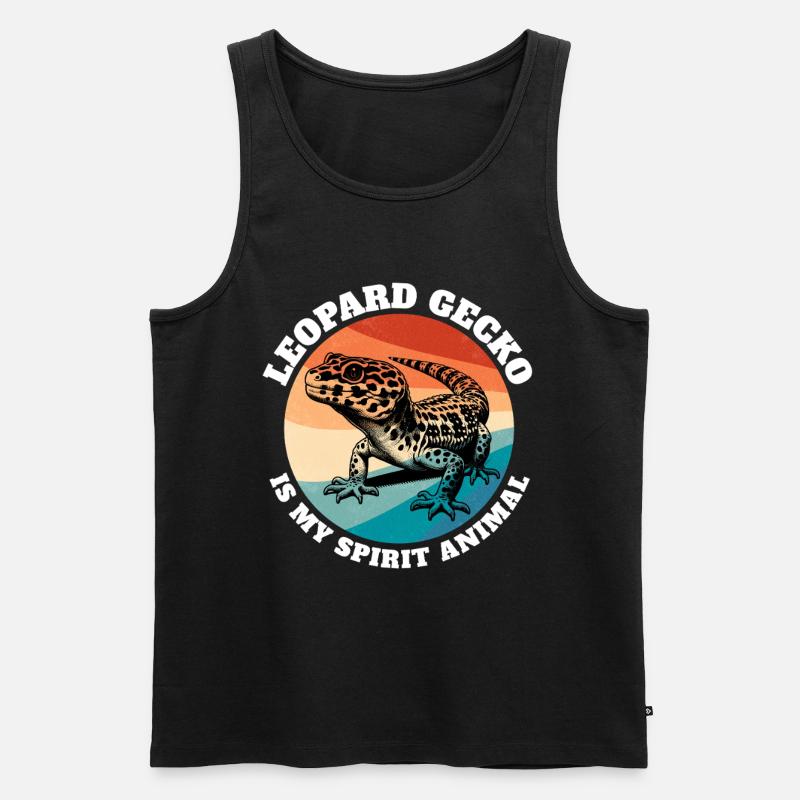 Leopardgecko Sprüche - Männer Premium Bio Tank Top - Schwarz