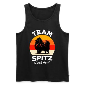 Team Spitz - Männer Premium Bio Tank Top - Schwarz - Vorne - AI Model Male 178 light (178cm)
