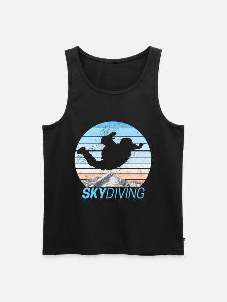 Skydiving Skydiving Sunset - Men's Premium Organic Tank Top - black