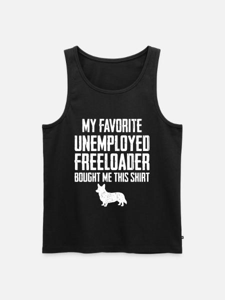 Lustiger Corgi-Schmarotzer - Männer Premium Bio Tank Top - Schwarz