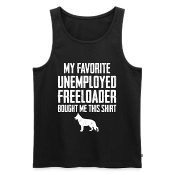 Witziger Deutscher Schäferhund - Männer Premium Bio Tank Top - Schwarz - Vorne - AI Model Male 178 light (178cm)