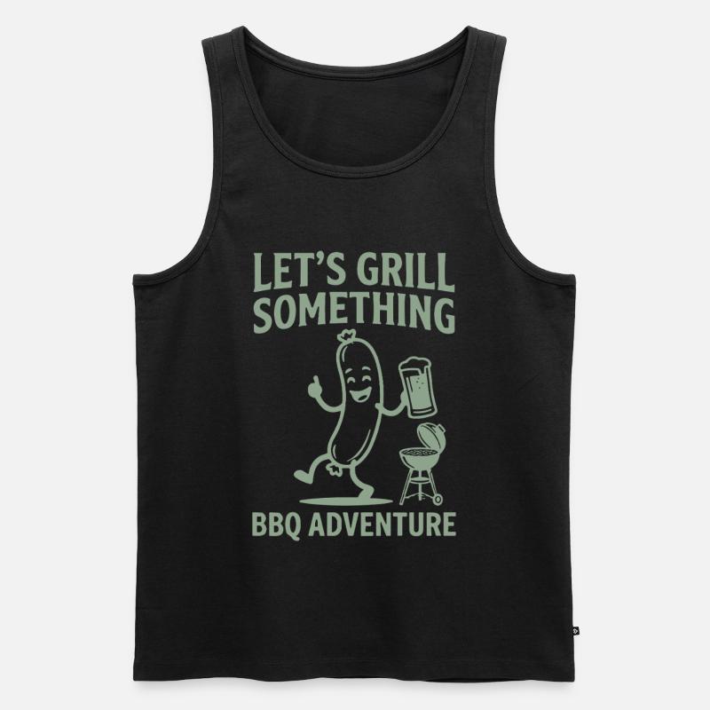 Lets Grill Something BBQ Adventure - Männer Premium Bio Tank Top - Schwarz