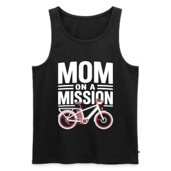 Mom On A Mission Fahrrad Mama - Männer Premium Bio Tank Top - Schwarz - Vorne - AI Model Male 178 light (178cm)