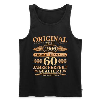 Original seit 1966 Baujahr 60. Geburtstag - Männer Premium Bio Tank Top - Schwarz - Vorne - Michal (187cm)
