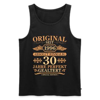 Original seit 1996 Baujahr 30. Geburtstag - Männer Premium Bio Tank Top - Schwarz - Vorne - Michal (187cm)
