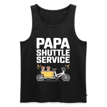 Papa Shuttle Service Cargo Bike Papa - Men's Premium Organic Tank Top - black - Front - AI Model Male 178 light (178cm)
