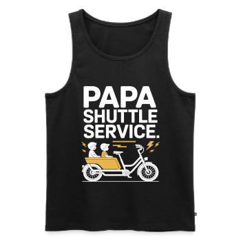 Papa Shuttle Service Cargo Bike Papa - Men's Premium Organic Tank Top - black - Front - AI Model Male 178 light (178cm)