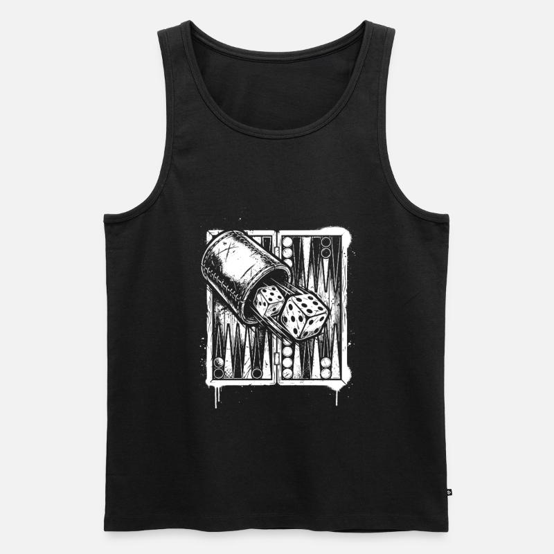 Backgammon | Board Game | Gift - Men's Premium Organic Tank Top - black