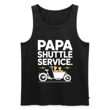 Papa Shuttle Service Cargo Bike Papa - Men's Premium Organic Tank Top - black - Front - AI Model Male 178 light (178cm)