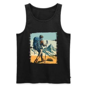 Errer - Débardeur bio Premium Homme - noir - Devant - AI Model Male 178 light (178cm)