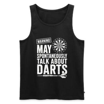 Darts Saying Darts Player Shirt - Men's Premium Organic Tank Top - black - Front - Michal (187cm)