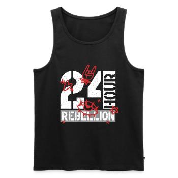 Punk For A Day 24 Hour Rebellion - Männer Premium Bio Tank Top - Schwarz - Vorne - Michal (187cm)