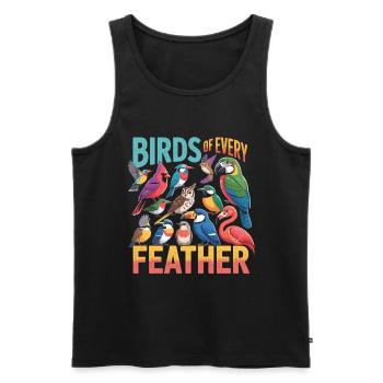 Birds of Every Feather Vogel - Men's Premium Organic Tank Top - black - Front - Michal (187cm)