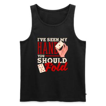 Vous devriez vous adapter au jeu de cartes Texas Holdem - Débardeur bio Premium Homme - noir - Devant - AI Model Male 178 light (178cm)