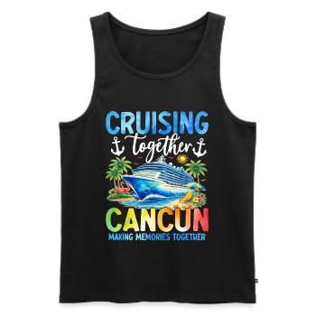 Croisière ensemble à Cancún - Débardeur bio Premium Homme - noir - Devant - Michal (187cm)