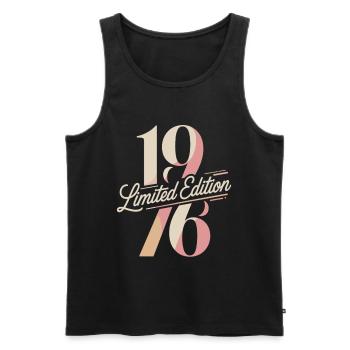 Jahrgang 1976 Limited Edition Vintage - Männer Premium Bio Tank Top - Schwarz - Vorne - Michal (187cm)