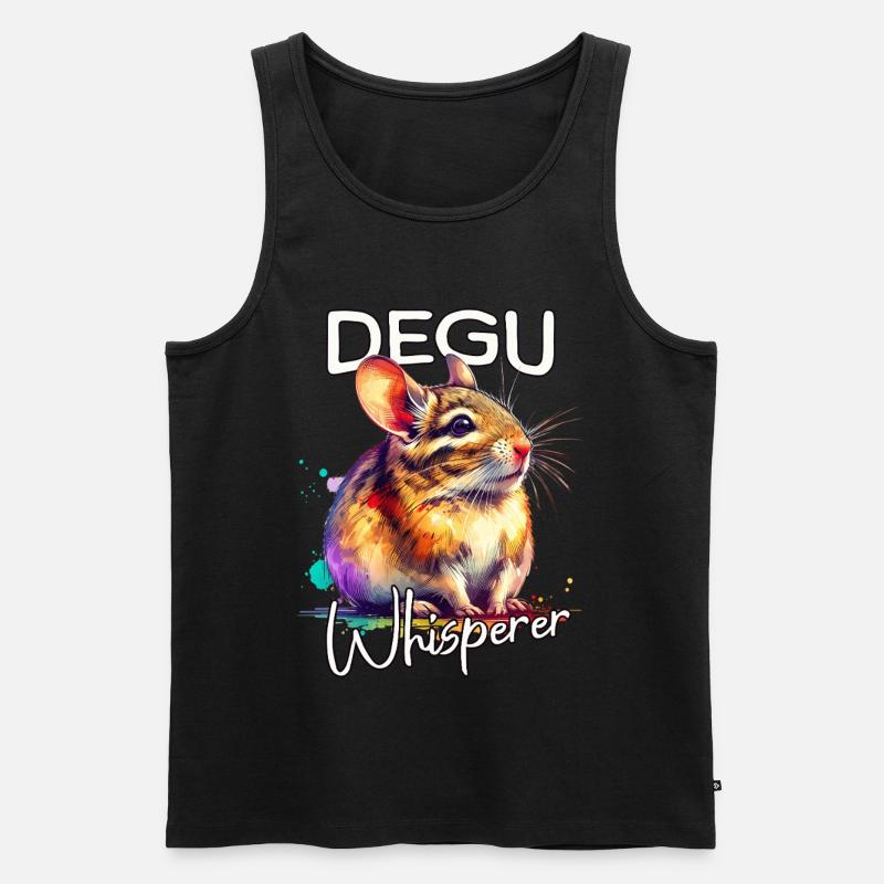 Degu Flüsterer - Männer Premium Bio Tank Top - Schwarz