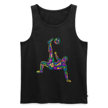 Soccer Colorful Soccer Players Kids Soccer Players - Men's Premium Organic Tank Top - black - Front - AI Model Male 178 light (178cm)