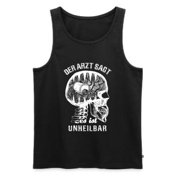 Der Arzt sagt es ist unheilbar - Backgammon - Männer Premium Bio Tank Top - Schwarz - Vorne - Michal (187cm)