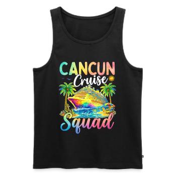 Cancun Cruise Squad - Men's Premium Organic Tank Top - black - Front - AI Model Male 178 light (178cm)