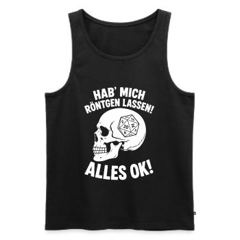 W20 im Kopf Röntgen Humor Shirt - Männer Premium Bio Tank Top - Schwarz - Vorne - Michal (187cm)