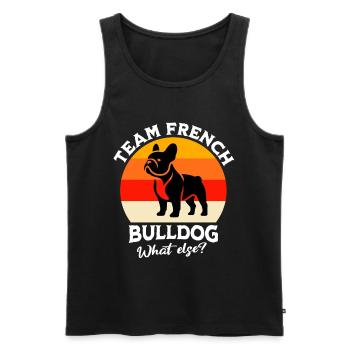 Team French Bulldog - Men's Premium Organic Tank Top - black - Front - Michal (187cm)