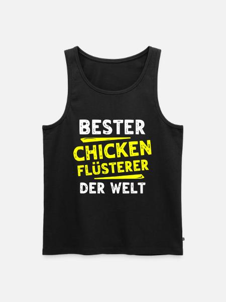Chicken Geschenk - Männer Premium Bio Tank Top - Schwarz