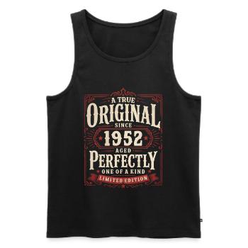 74th Birthday Gift Original Vintage 1952 - Men's Premium Organic Tank Top - black - Front - Michal (187cm)