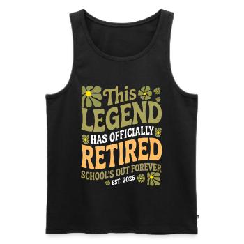 teacher Retirement Gifts for Teachers Retirement - Débardeur bio Premium Homme - noir - Devant - AI Model Male 178 light (178cm)
