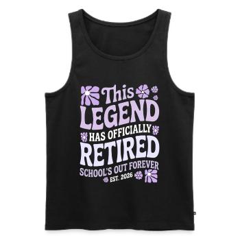 teacher Retirement Gifts for Teachers Retirement - Débardeur bio Premium Homme - noir - Devant - AI Model Male 178 light (178cm)